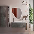 Composition de salle de bain avec miroir moderne, base et lavabo Made in Italy - Dream Viadurini