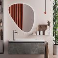 Composition de salle de bain avec miroir moderne, base et lavabo Made in Italy - Dream