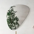 Composition de salle de bain avec miroir moderne et lavabo console Made in Italy - Palom Viadurini