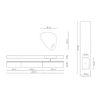 Composition de salle de bain avec miroir moderne et lavabo console Made in Italy - Palom Viadurini