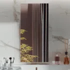 Composition de salle de bain double avec miroir rectangulaire et lavabo Made in Italy - Palom Viadurini