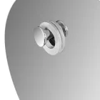 Composition de salle de bain grise avec miroir, meuble en teck et accessoires - Patryk Viadurini