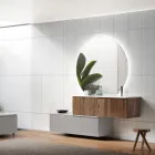 Composition de salle de bain en chêne de Rio et gris Cannettati Made in Italy - Chrono Viadurini