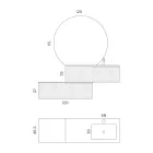 Composition de salle de bain en chêne de Rio et gris Cannettati Made in Italy - Chrono Viadurini