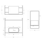 Composition de salle de bain Lavabo en céramique et miroir Made in Italy - Chantal Viadurini