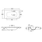 Composition de salle de bain Lavabo en céramique et miroir Made in Italy - Chantal Viadurini
