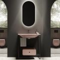 Composition de salle de bain Lavabo en céramique et miroir Made in Italy - Chantal