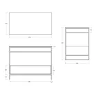 Composition de salle de bain Lavabo en céramique et miroir Made in Italy - Hoscar Viadurini