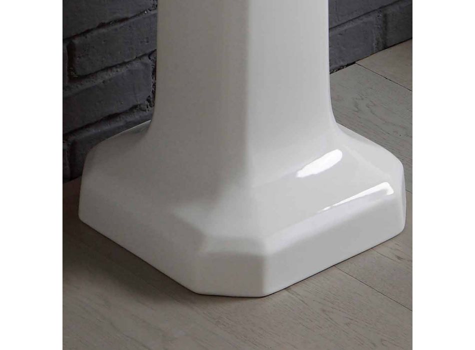 Composition du lavabo dans la colonne céramique blanche Ania Viadurini