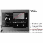 Composition de meubles de salle de bain suspendus et modernes, meubles design - Callisi12 Viadurini