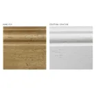 Composition d'entrée en cire blanche bicolore et plateau en bois naturel - Fatuo Viadurini