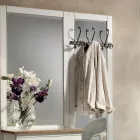 Composition d'entrée en cire blanche bicolore et plateau en bois naturel - Fatuo Viadurini