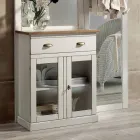 Composition d'entrée en cire blanche bicolore et plateau en bois naturel - Fatuo Viadurini