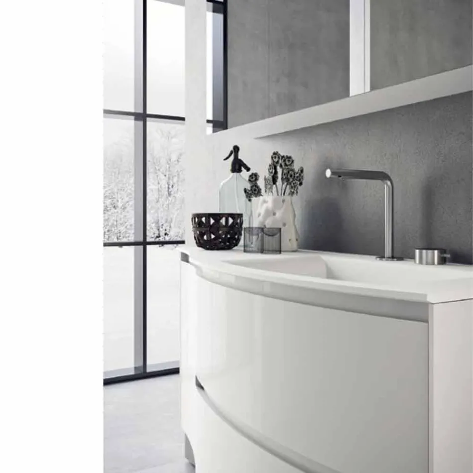 Composition de salle de bain moderne et suspendue Made in Italy Design - Callisi7 Viadurini