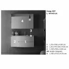 Composition de salle de bain moderne et suspendue Made in Italy Design - Callisi7 Viadurini