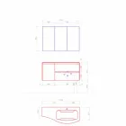 Composition de salle de bain moderne et suspendue Made in Italy Design - Callisi7 Viadurini