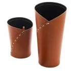 Composition de bureau de design moderne en cuir Made in Italy - Giulio Viadurini