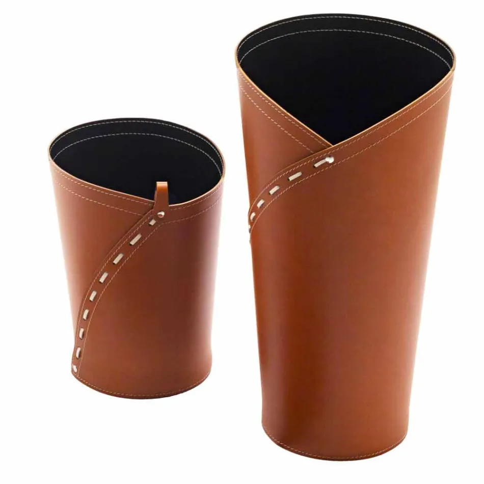 Composition de bureau de design moderne en cuir Made in Italy - Giulio Viadurini