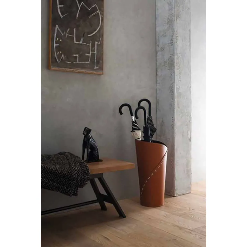 Composition de bureau de design moderne en cuir Made in Italy - Giulio Viadurini