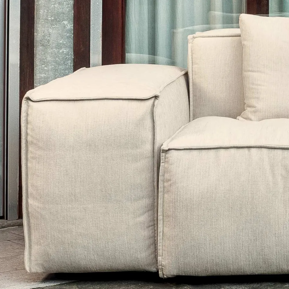 Composition de 1 Canapé, 1 Accoudoir et 1 Péninsule - Bizarre Viadurini