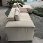 Composition de 1 Pouf avec Dossier, 1 Pouf et 1 Péninsule - Bizarre Viadurini