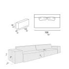 Composition de 2 Canapés avec Dossier et 2 Accoudoirs - Bizarre Viadurini