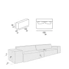 Composition de 2 Canapés avec Dossier et 2 Accoudoirs - Bizarre Viadurini
