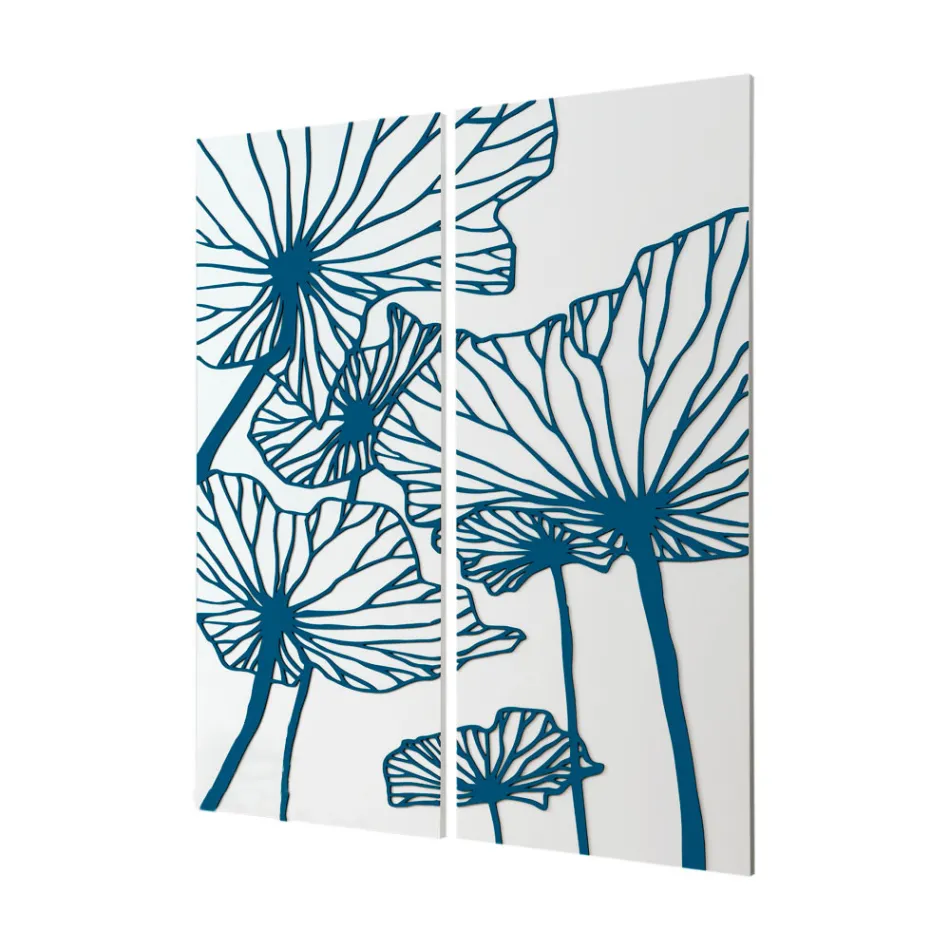 Composition de 2 panneaux représentant des fleurs Made in Italy - Sheryl Viadurini