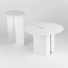Composition de 2 tables basses modernes en acier Made in Italy - Peuplier Viadurini