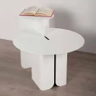 Composition de 2 tables basses modernes en acier Made in Italy - Peuplier Viadurini