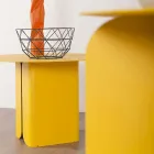 Composition de 2 tables basses modernes en acier Made in Italy - Peuplier Viadurini