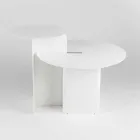Composition de 2 tables basses modernes en acier Made in Italy - Peuplier Viadurini