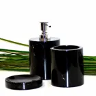 Composition de 3 accessoires de salle de bain en marbre poli Made in Italy - Trevio Viadurini