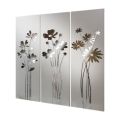 Composition de 3 panneaux représentant 3 bouquets de fleurs Made in Italy - Colleen