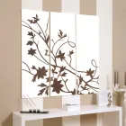 Composition de 3 panneaux représentant une branche avec des feuilles Made in Italy - Ashton Viadurini