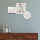 Composition de 3 panneaux avec la stylisation d'une femme Made in Italy - Kaori Viadurini