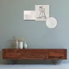 Composition de 3 panneaux avec la stylisation d'une femme Made in Italy - Kaori Viadurini