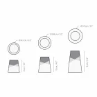 Composition de 3 bougeoirs modernes en bois de pin massif - Blanc Viadurini