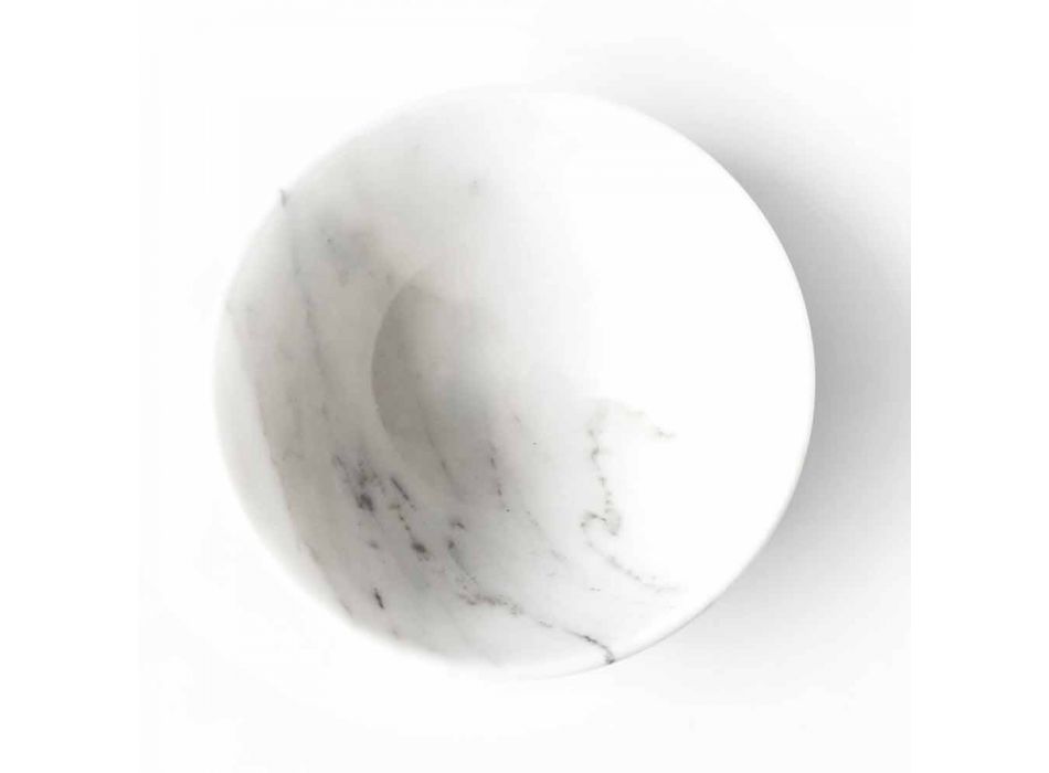 Composition de 4 bols en marbre blanc de Carrare Made in Italy - Cremina Viadurini