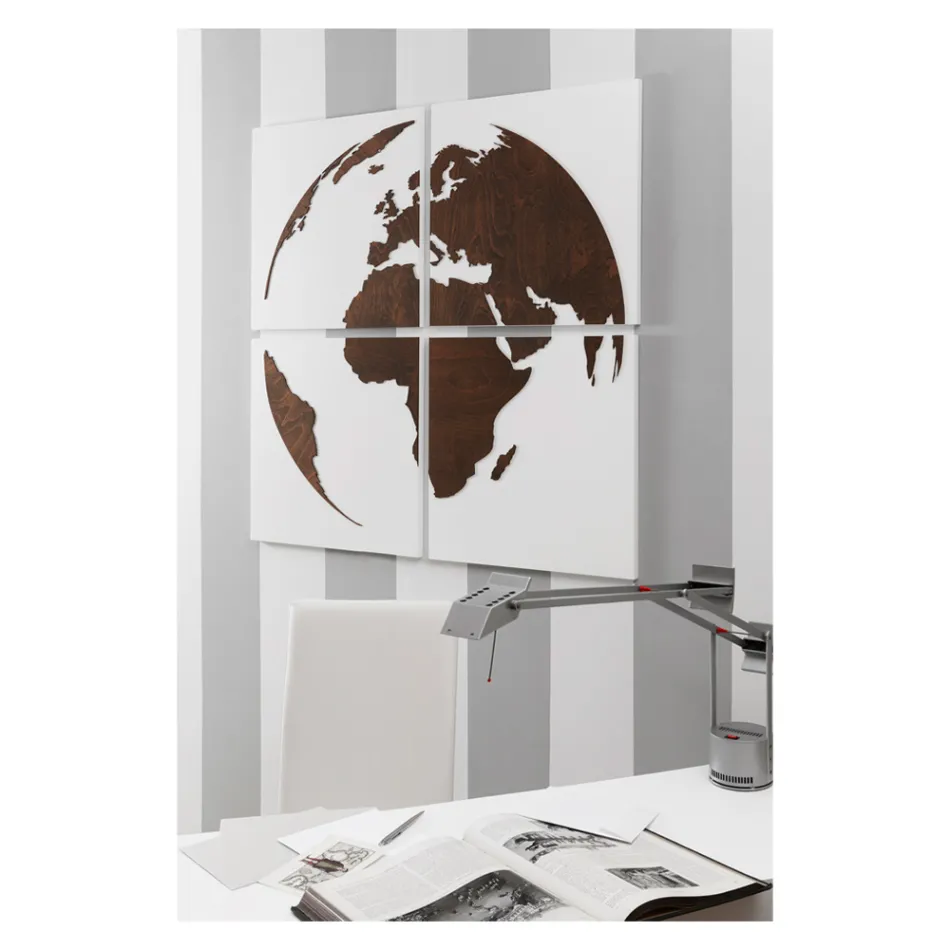 Composition de 4 panneaux représentant le monde Made in Italy - Ciro Viadurini