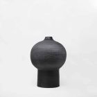Composition de 4 Vases Décoratifs en Céramique Noire et Blanche - Calicanto Viadurini