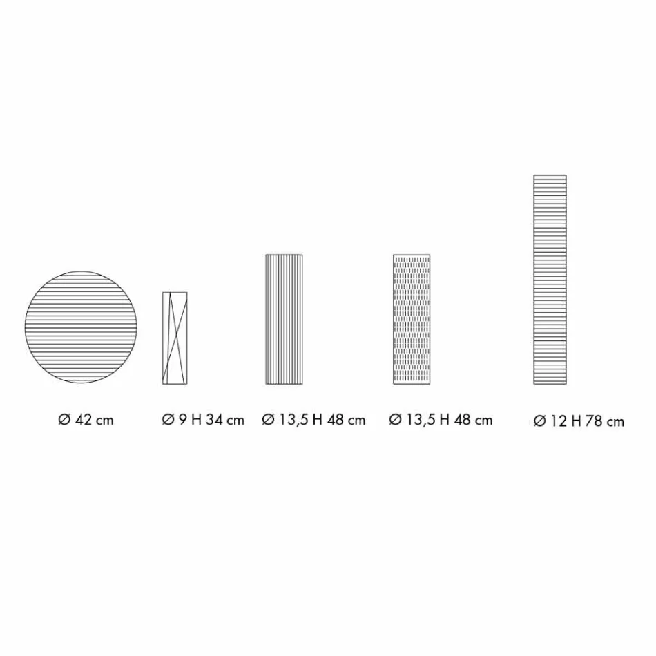 Composition de 4 Vases et Centre de Table en Porcelaine Peinte à la Main - Liberio Viadurini