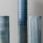Composition de 4 Vases et Centre de Table en Porcelaine Peinte à la Main - Liberio Viadurini