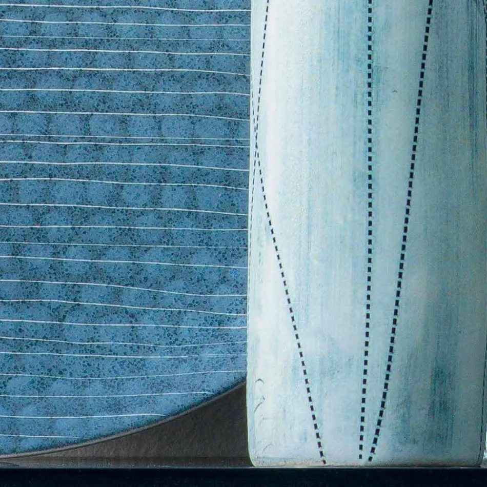 Composition de 4 Vases et Centre de Table en Porcelaine Peinte à la Main - Liberio Viadurini