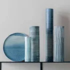 Composition de 4 Vases et Centre de Table en Porcelaine Peinte à la Main - Liberio Viadurini