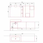 Composition de conception pour les meubles suspendus modernes de salle de bains fabriqués en Italie - Farart2 Viadurini