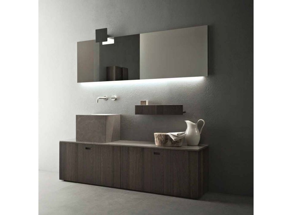 Composition de meubles de salle de bain au sol de conception moderne - Farart1 Viadurini