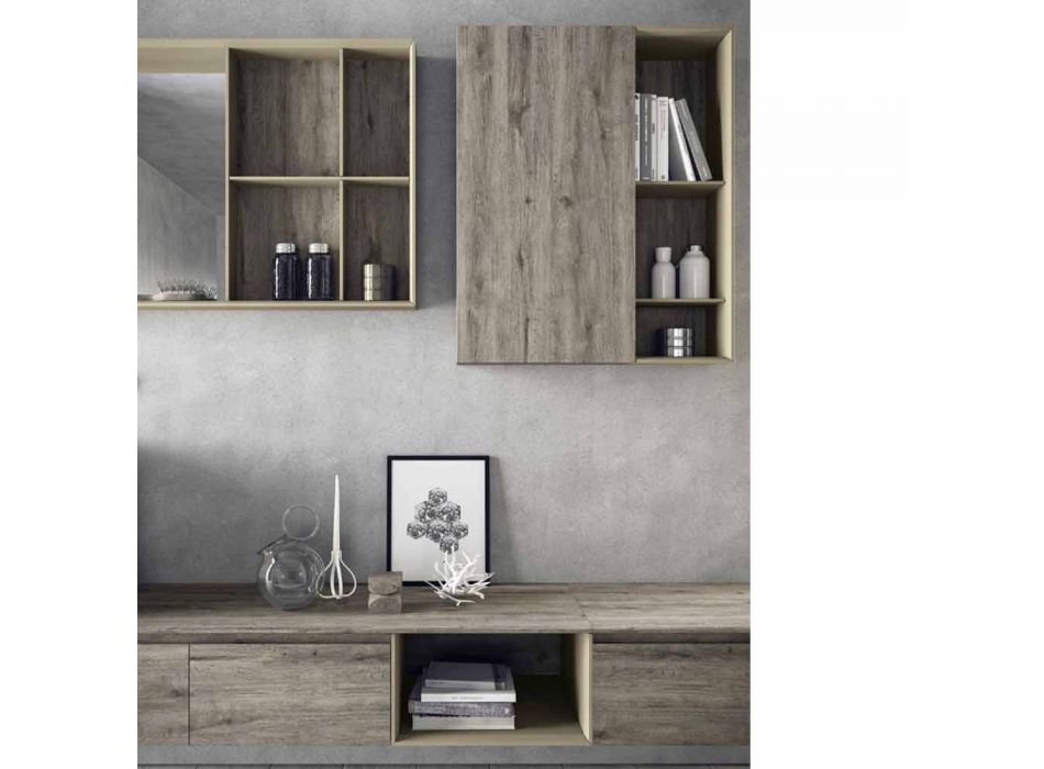Composition de meubles de salle de bain modernes, design suspendu Made in Italy - Callisi6 Viadurini