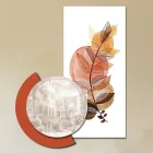 Composition de peintures en bois avec impressions de villes et de branches fabriquées en Italie - Chili Viadurini