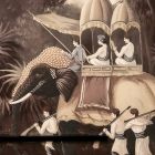 Composition de peintures en bois avec impression d'éléphants fabriquées en Italie - Patagonie Viadurini